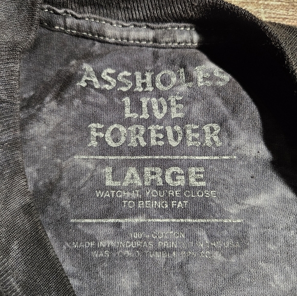 Assholes live forever death is beautiful skull and roses tie dye graphic tee - Picture 7 of 7